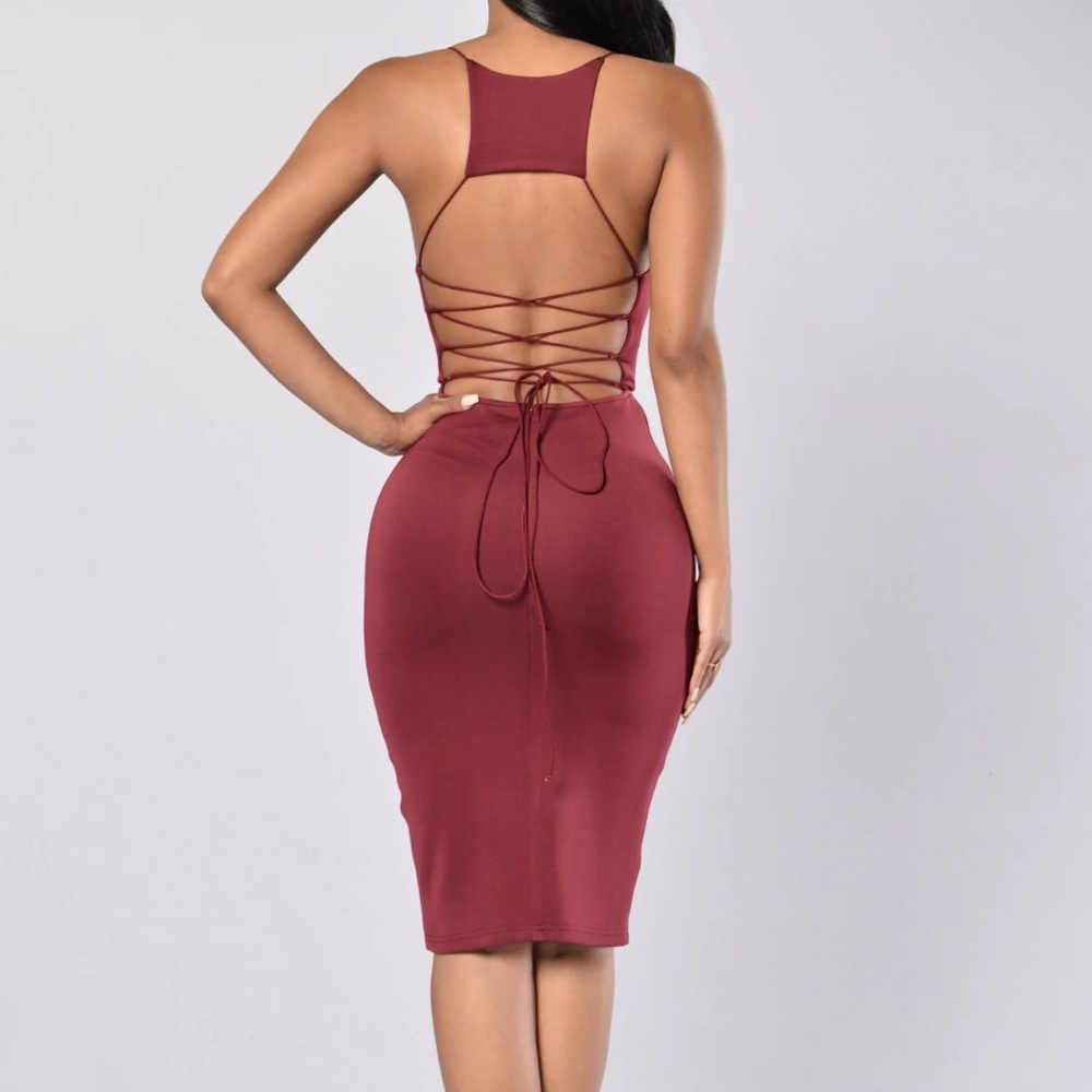 Burgundy dress